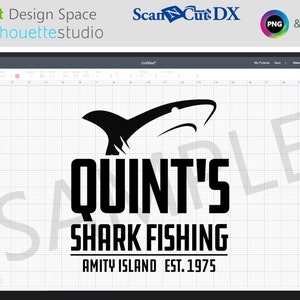 Jaws Amity Quints Shark Fishing Charter SVG Cut File V1 | Cricut Silhouette