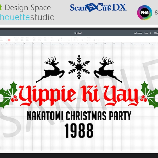 Yippie Ki Yay Die Hard Nakatomi Christmas Party SVG Cut File | Cricut Silhouette