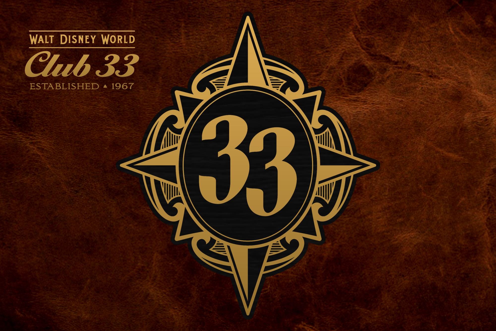 Walt Disney World Disneyland Club 33 Wall Hanging Entrance Plaque