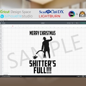 Fichier de coupe SVG complet du cousin Eddie Shitter pour les vacances de Noël de National Lampoon | Cricut Silhouette