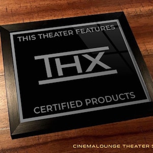 8&quot; x 10&quot; Framed Home Theater Cinema Sign - Ready To Hang & Tabletop Option - Free Shipping - THX Certified Products