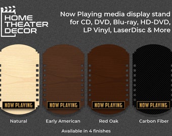 Now Playing Display Stand (Wall Mount) for LP Vinyl, LaserDisc, Blu-Ray, DVD, CD, Video Games - Free Shipping