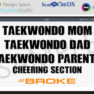 Taekwondo Mom Dad Broke SVG Cut File | Cricut Silhouette