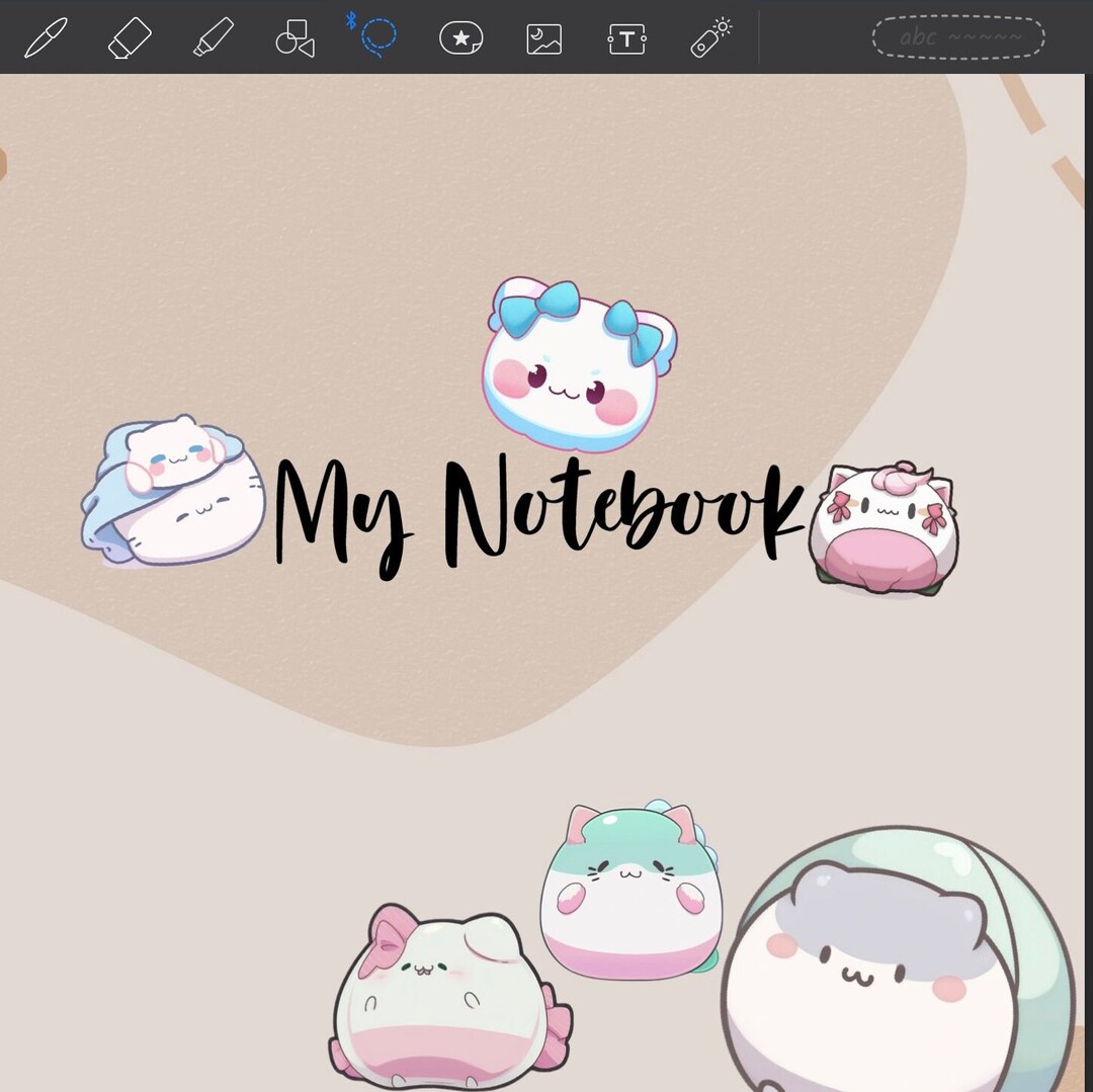 Marshmallows Digital Goodnotes Stickers Fluffy Marshmallows Etsy