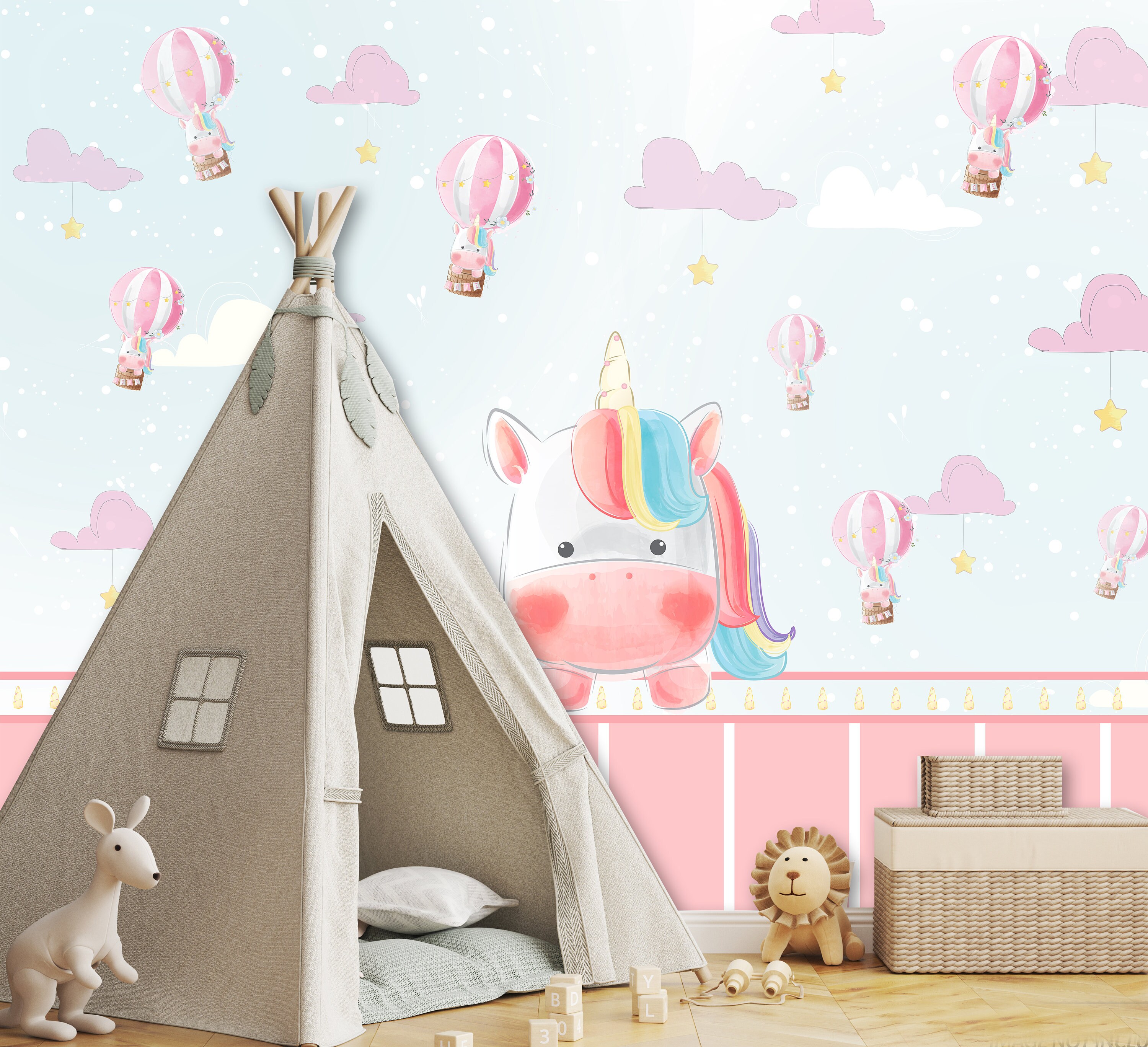Printable Unicorn Wall Art, Unicorn Printable, Kids Room Digital ...