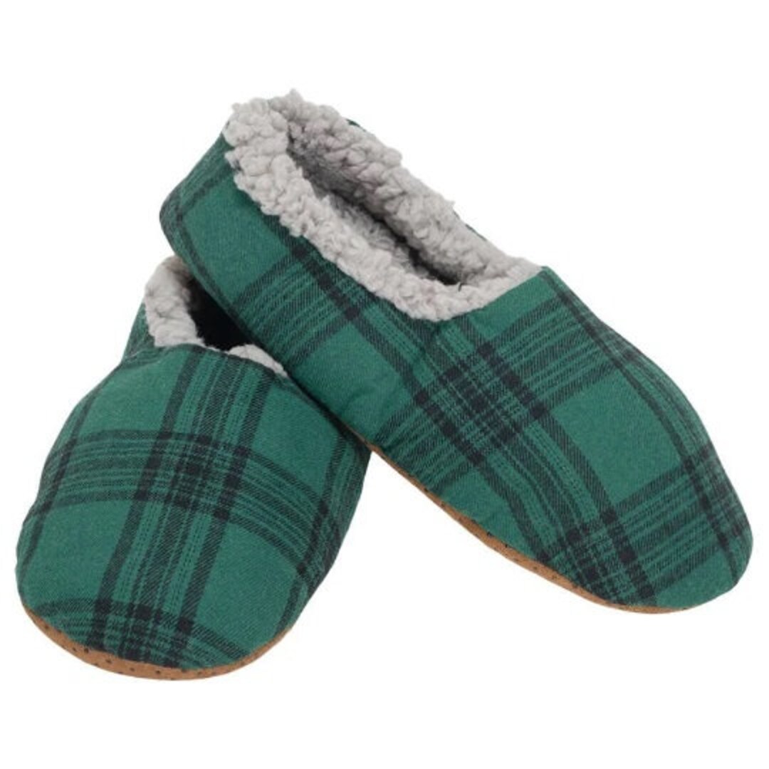 mens plaid slippers