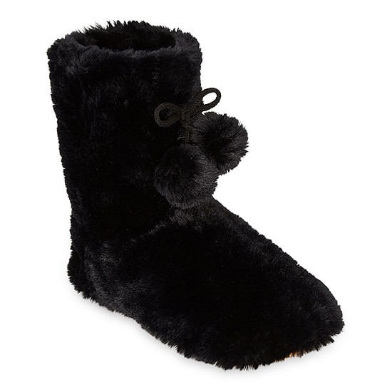 Tall fuzzy online slipper boots