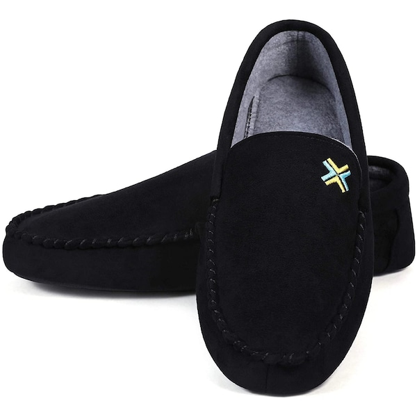 Men's Roxoni Indoor/outdoor Comfort Slippers House Shoes Black 1281B