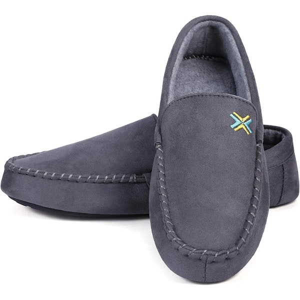 Men's Roxoni Indoor/outdoor Comfort Slippers House Shoes Grey 1281G