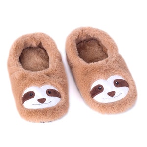 SLOTH WARMER SLIPPERS With Removable Microwavable Bean Pouch