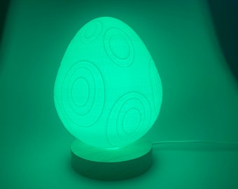 Egg 3D Printed Lamp Bunny Day Animal Crossing Novelty Accent Easter