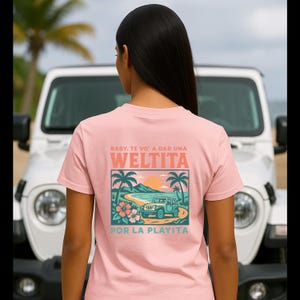 Weltita Por La Playita T-Shirt, Puerto Rico Beach Sunset Roadtrip Shirt, DTMF Inspired Concert Merch, Turisteando por Puerto Rico image 3
