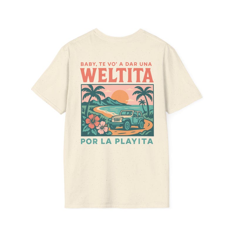 Weltita Por La Playita T-Shirt, Puerto Rico Beach Sunset Roadtrip Shirt, DTMF Inspired Concert Merch, Turisteando por Puerto Rico image 6