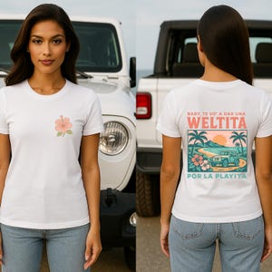 Weltita Por La Playita T-Shirt, Puerto Rico Beach Sunset Roadtrip Shirt, DTMF Inspired Concert Merch, Turisteando por Puerto Rico image 4
