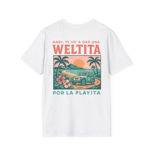 Weltita Por La Playita T-Shirt, Puerto Rico Beach Sunset Roadtrip Shirt, DTMF Inspired Concert Merch, Turisteando por Puerto Rico image 8