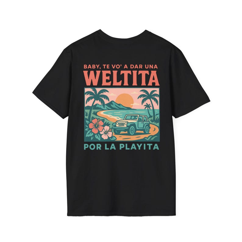 Weltita Por La Playita T-Shirt, Puerto Rico Beach Sunset Roadtrip Shirt, DTMF Inspired Concert Merch, Turisteando por Puerto Rico image 7