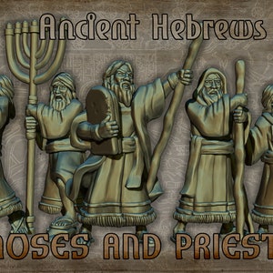 Ancient Bronze Age Hebrew Forces Sculpted by Red Copper Minis, Available in 15mm and 28mm scale for Historical Wargaming and Dioramas