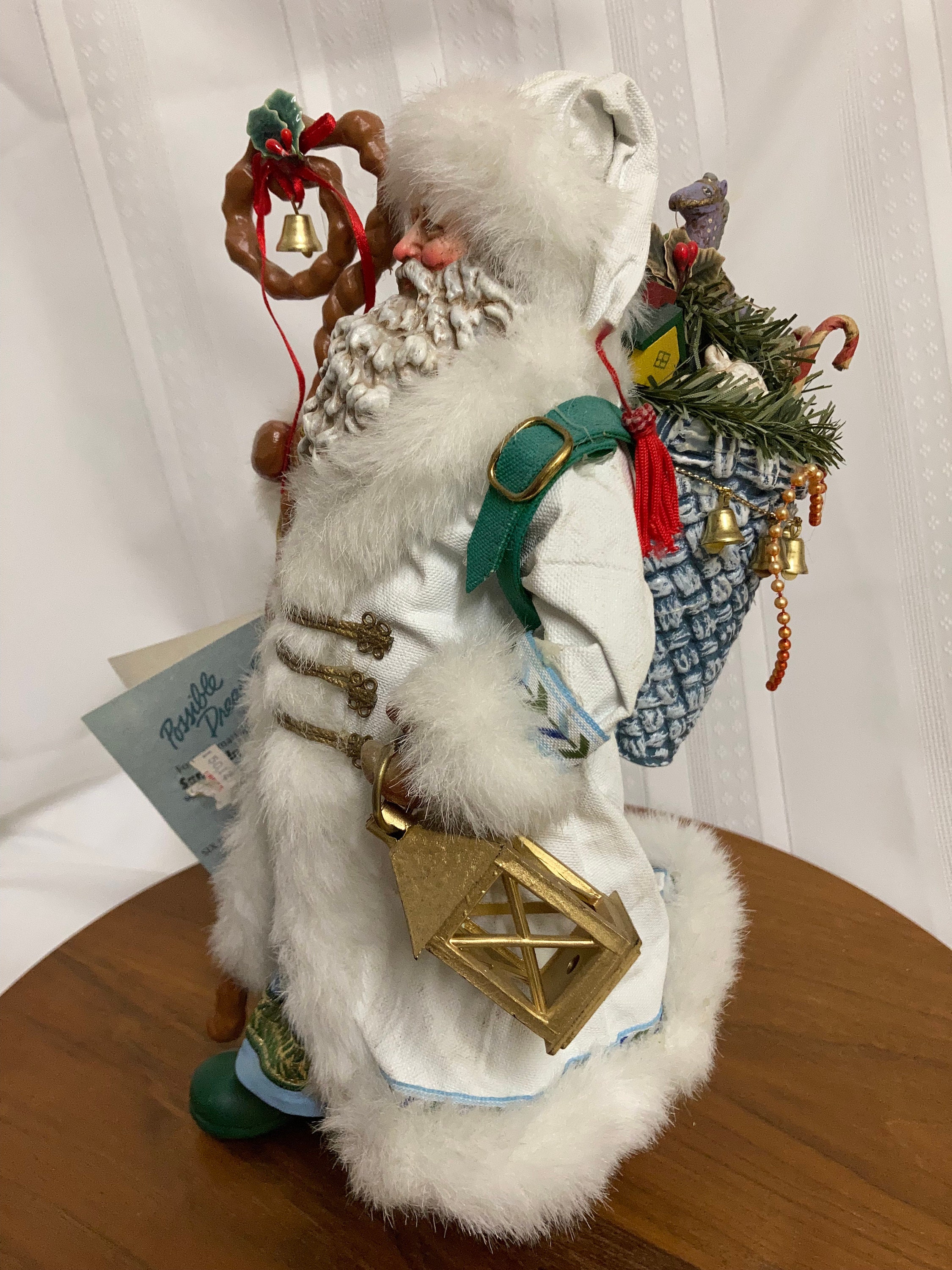 Possible Dreams,lighting the Way Santa, Clothtique, Retired in