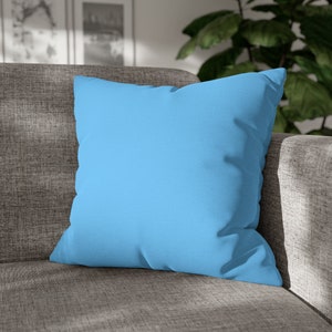 Spring pillowcase, bedroom decor, bedding, Square Pillowcase, blue pillowcase, for her, gift ideas, summer, room decor, pretty blue, for him