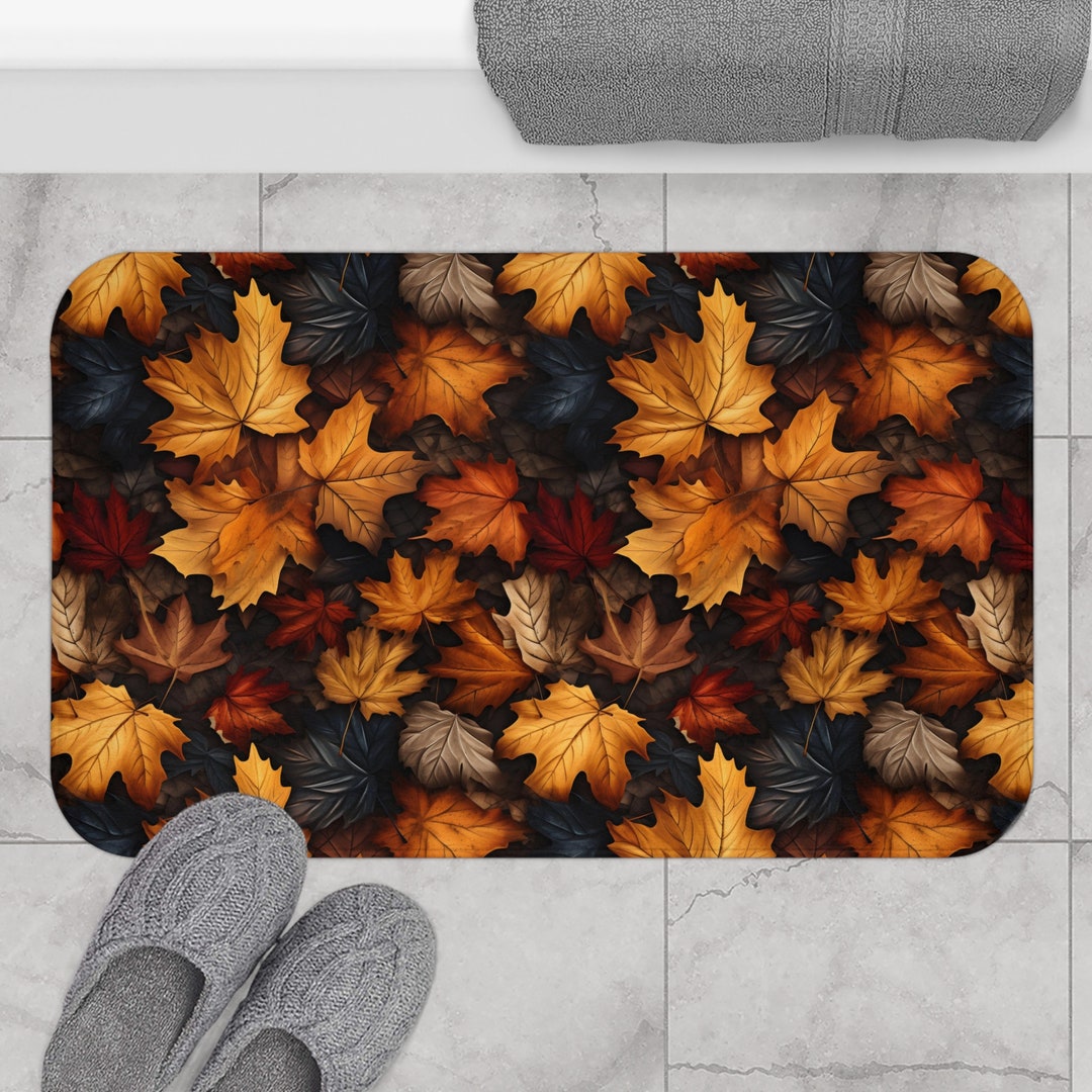 Fall Leaves, Bathmat, Colorful, Fall Colors, Leaves, Autumn, Bathroom