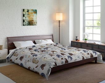 Horse Comforter, horse decor, bedding, comforters, holiday gifts, gift ideas, horse lovers, equestrian, room decor, for her, for him, home