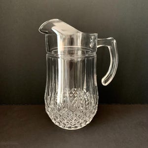 Vintage 1970’s Cristal D’Arques-Durand Longchamp 48oz. Pitcher, Lead Crystal