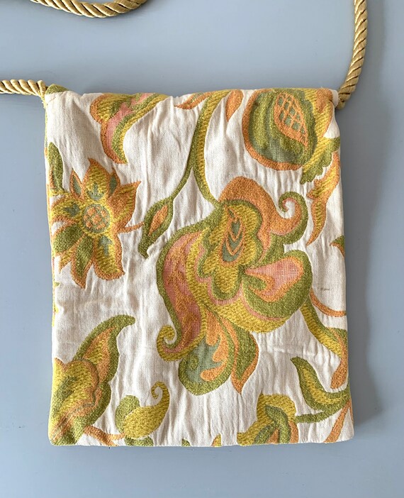 Vintage 70’s Bohemian Tapestry Shoulder Bag/Purse… - image 3