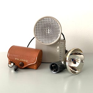 Vintage Polaroid Land Camera Wink Light and Accessories
