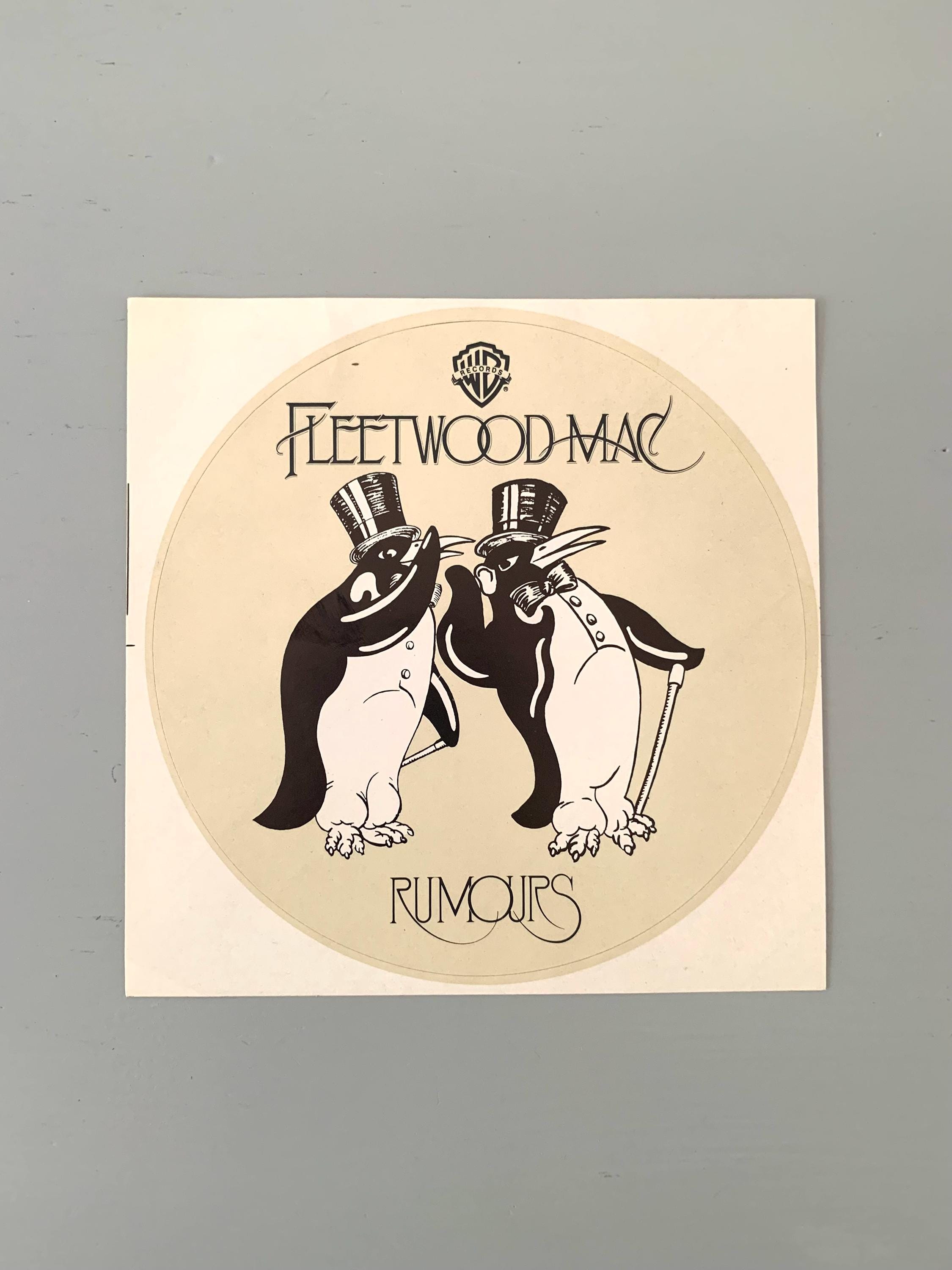Original 1977 Fleetwood Mac ‘Rumours’ 5” Promo Sticker, Stevie Nicks, Lindsey Buckingham, Mick Fleetwood