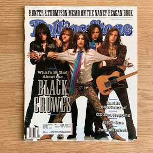 Vintage 1991 Rolling Stone Magazine Cover: The Black Crowes
