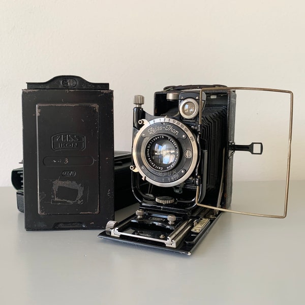 Vintage 30’s Zeiss Ikon Maximar 207-3 Folding Plate Camera, Vintage Compact Cameras