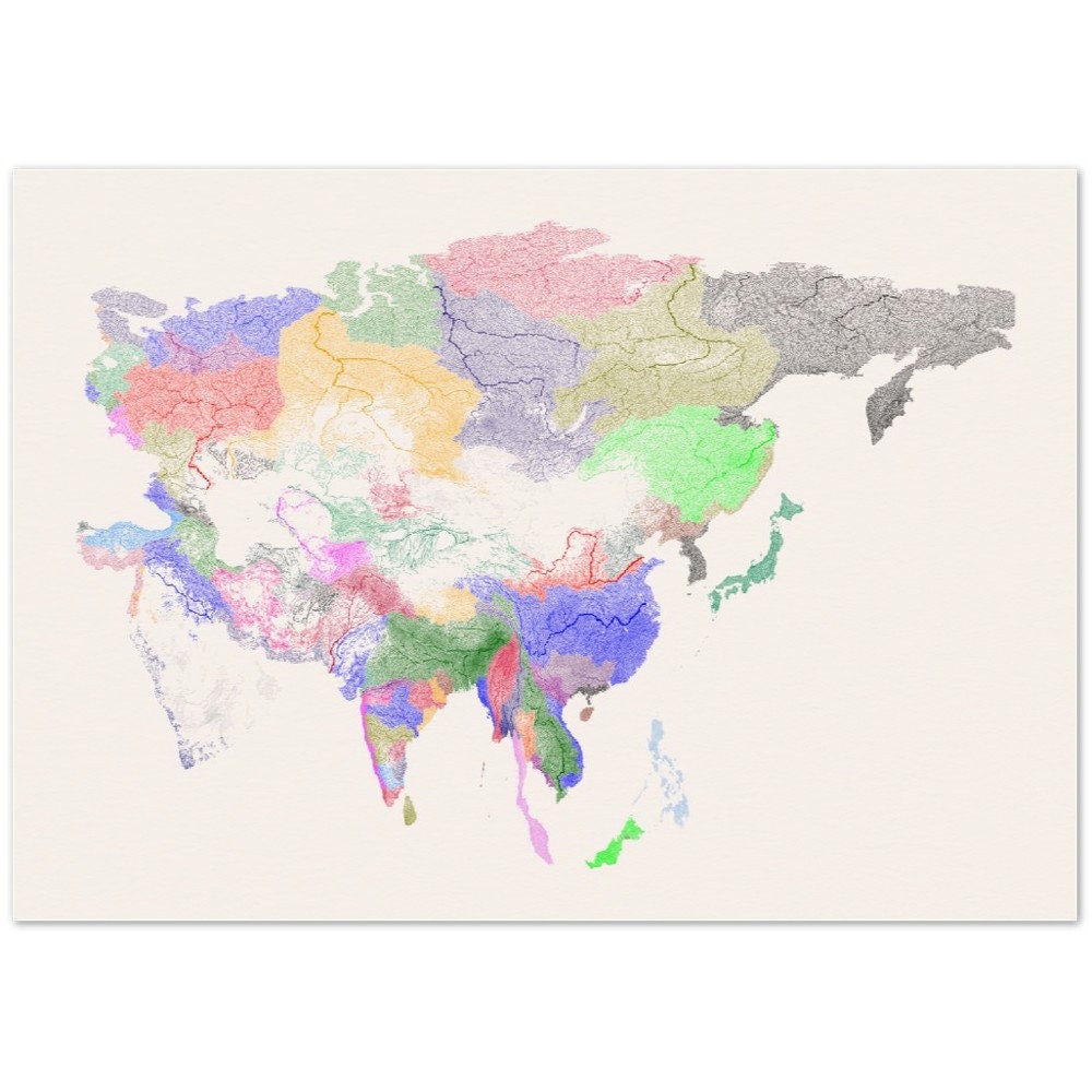 River map of asia