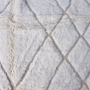 Moroccan Rug, Beni Ourain Carpet, Berber Area Rug, Geometric Rug, Handmade Rug, Bedroom Rug image 6