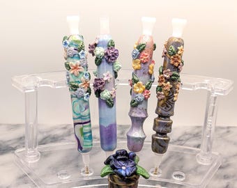 Diamond Painting Pen, Polymer Clay, Small 5 inches With Tips, Flower Bouquet Series