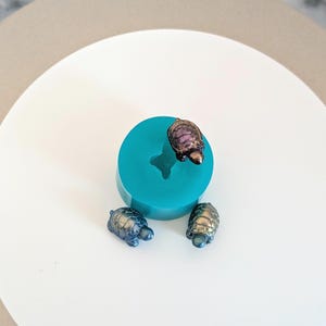 Mini Tortoise Silicone Mold, Polymer Clay Or Resin Casting, Realistic Miniature