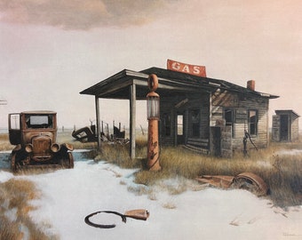 Out of Gas  by Eugene Tanner print