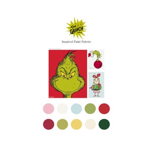 Sherwin Williams, The Grinch Inspired Ten Color Paint Palette + Paint Guides