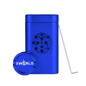 4 Piece Aluminum Blue Metal Grinder w/ Bluetooth Speakers