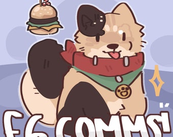 Digital art commissions! Comms furry art cheap pet oc custom