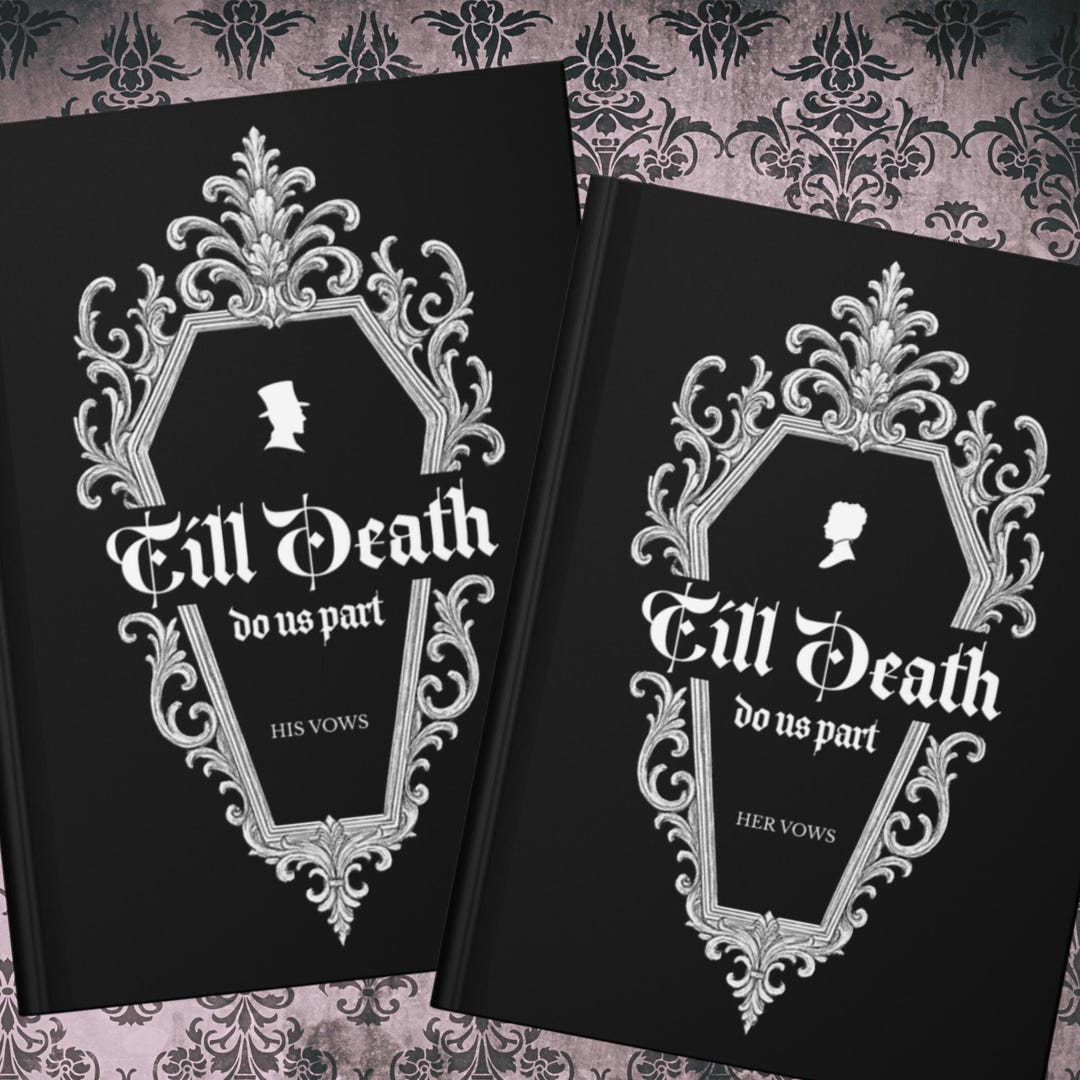 Gothic Wedding Vow Books Set of 2 - Till Death Do Us Part, Victorian ...