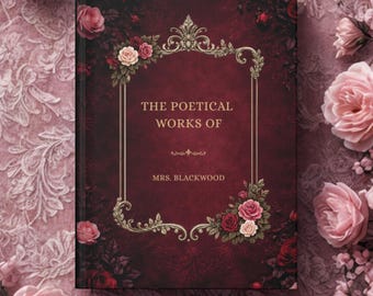 Personalized Hardcover Journal with Custom Text | Vintage Book-Style Journal for Love Letters, Poetry & Dark Romantic Writing