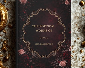 Personalized Hardcover Book Journal with Custom Text | Vintage Book-Style Poetry & Writing Journal, Dark Academia Aesthetic