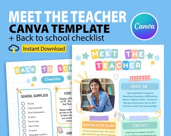 Editable Meet the Teacher Template Back to School Flyer All About My