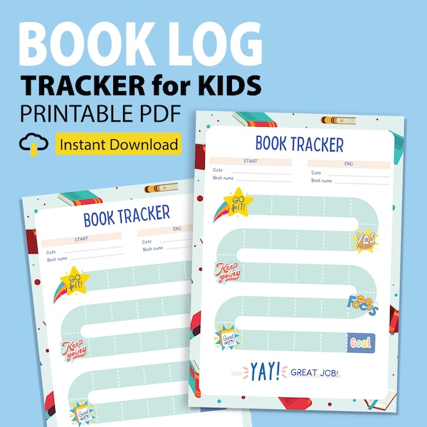 Kids Reading Chart Printable, Kids Reading Tracker, Kid Book Tracker, Reading Log for Preschool, Reading Reward for Kids, Reading Challenge