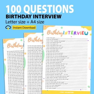 Entrevista de cumpleaños para niños grandes imprimible, entrevista anual, recuerdo de niños, cuestionario de cumpleaños para niños pequeños, pregunta de cumpleaños anual