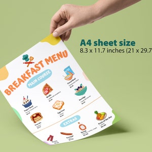 Pretend Play Restaurant Menu Printable, Kids Kitchen Play Menus, Kids Pretend Play Chef, Dramatic Play for Kids, Restaurant Forms zdjęcie 6