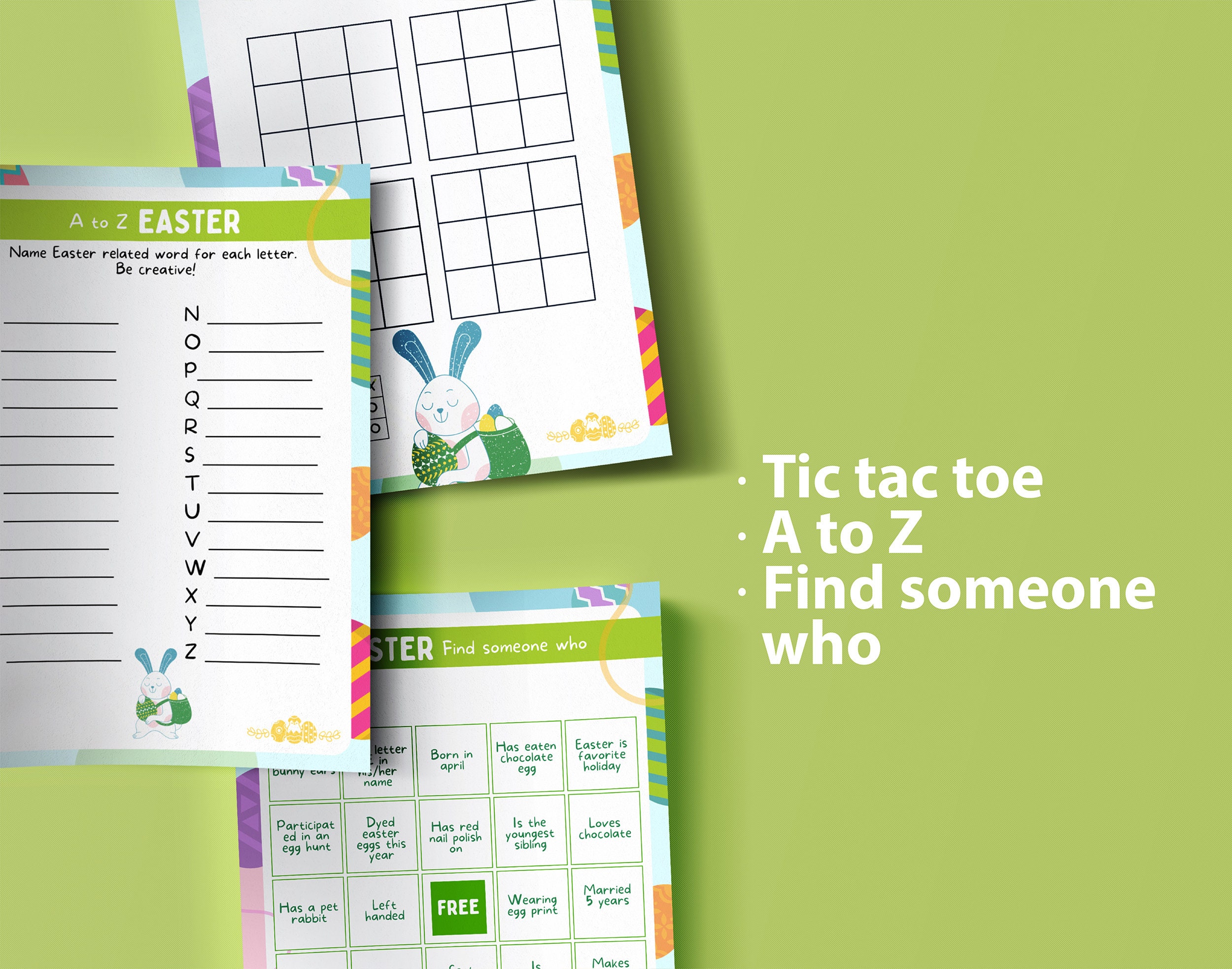 Easter Game Bundle Printable, Easter Activity Pack, Easter Party Games ...