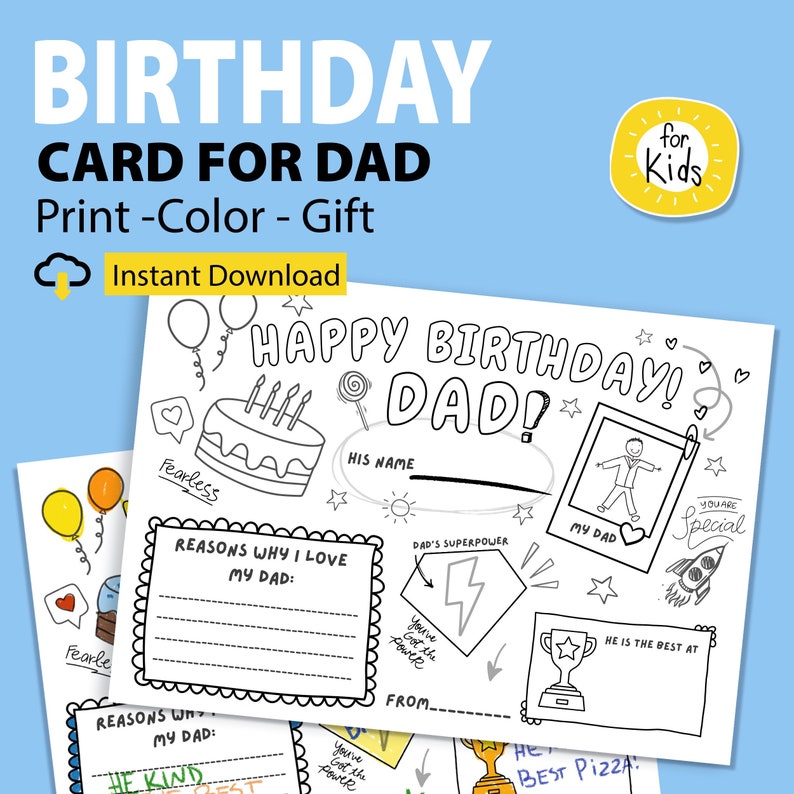 Dad Birthday Coloring Page Printable - Il 794xN.5200758262 85jc 