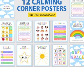 Pósteres Rincón de la Calma: Emociones y Estrategias (Descarga Digital)