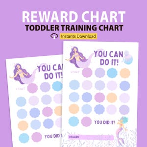 Mermaid Reward Chart Printable, Mermaid Behavior Chart, Girls Reward Chart, Mermaid Chore Chart, Sticker Chart, Potty Training Chart